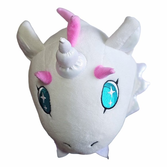 Large 18" Squishable Crystal Dragon Unicorn Plush Stuffed Animal - Picture 3 of 12